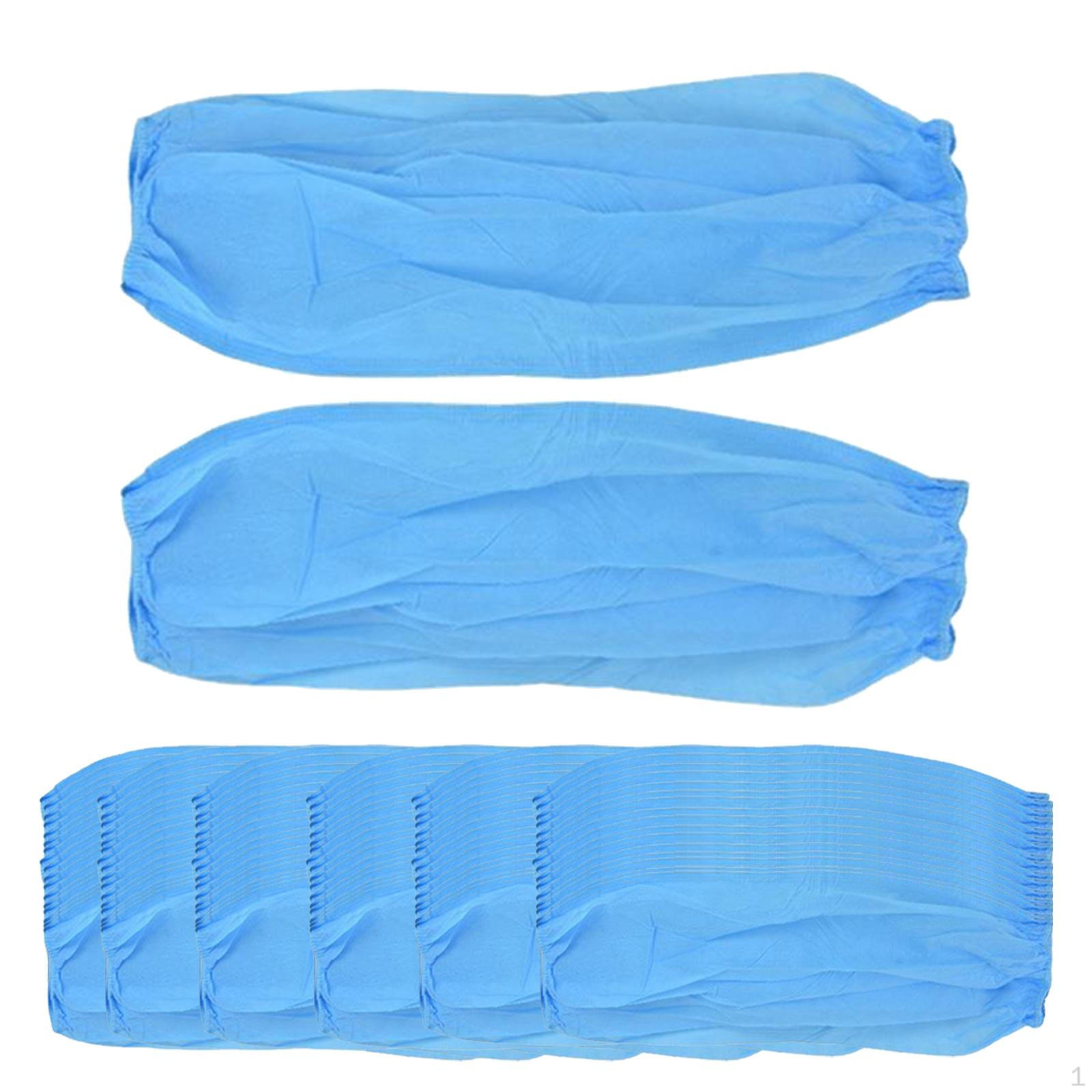 100 Count Disposable Arm Sleeve Covers Non Woven with Elastic Bands