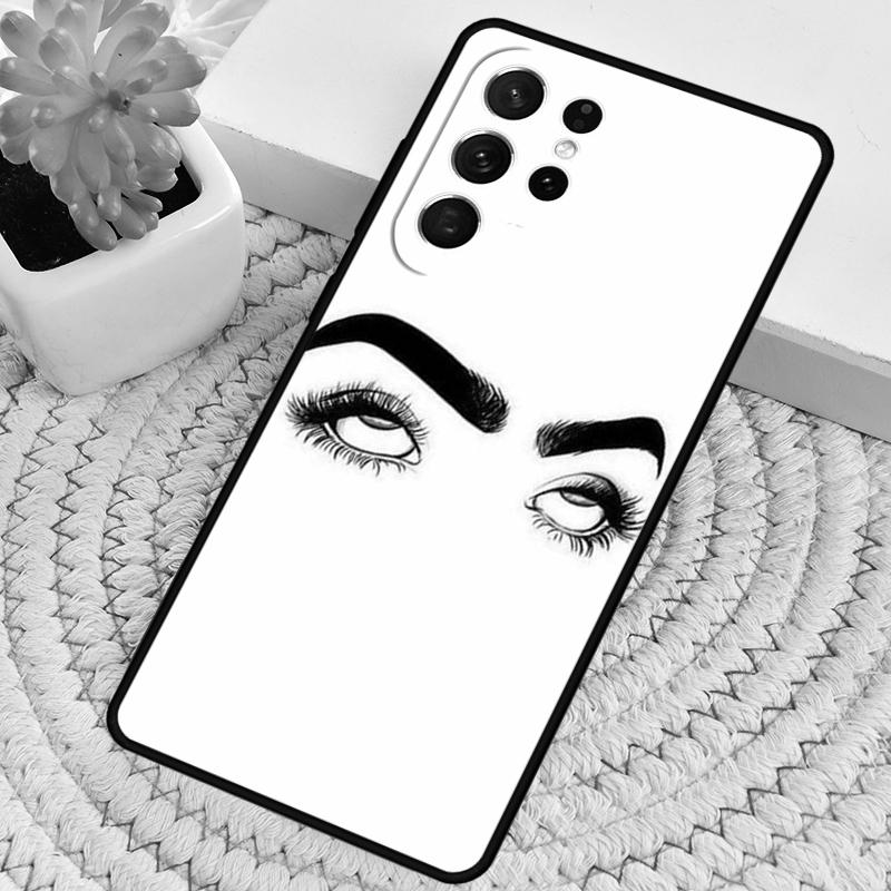 Eyes Eyelash Aesthetic Phone Case for Samsung Galaxy note 10 pro S26 Ultra S23 S24 FE S25 S21 S22 PLUS shockproof Cove
