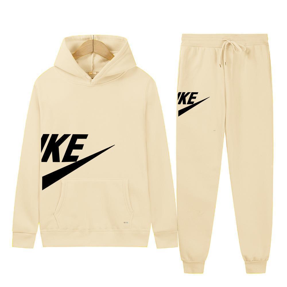 Herren Mode Hoodie Set: Herbst-Winter-Print, Lässiges Fitness-Sweatshirt im europäischen amerikanischen Stil