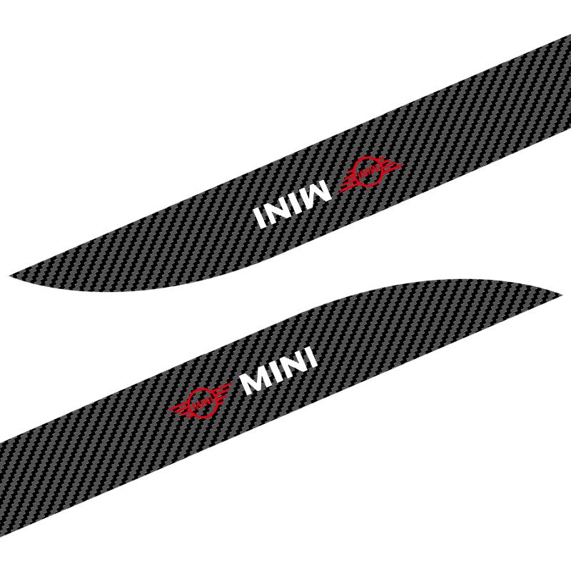 2pcs/set Car Side Skirt Sill Carbon Fibre Body Protection 3D Sticker For MINI F54 F55 F56 R56 R60 SONE Roadster Clubman Coupe