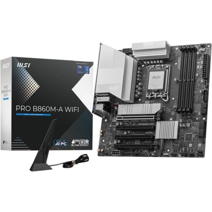 Carte mère - MSI - PRO B860M-A WIFI Intel B860 LGA 1851 (Socket V1) micro ATX