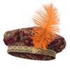 with Feather Medieval Noble Court Hat Antiqued Renaissance Ceremony Dress Hat  Role-Play
