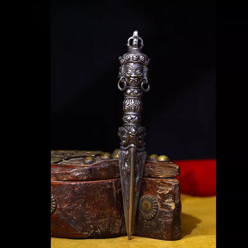 6 Коллекция Тибетского Храма Старый Тиантье Киноварь Голова Махакалы Череп Дордже Ваджра Пурба Амулет Дхарма Таунхаус Экзорцизм