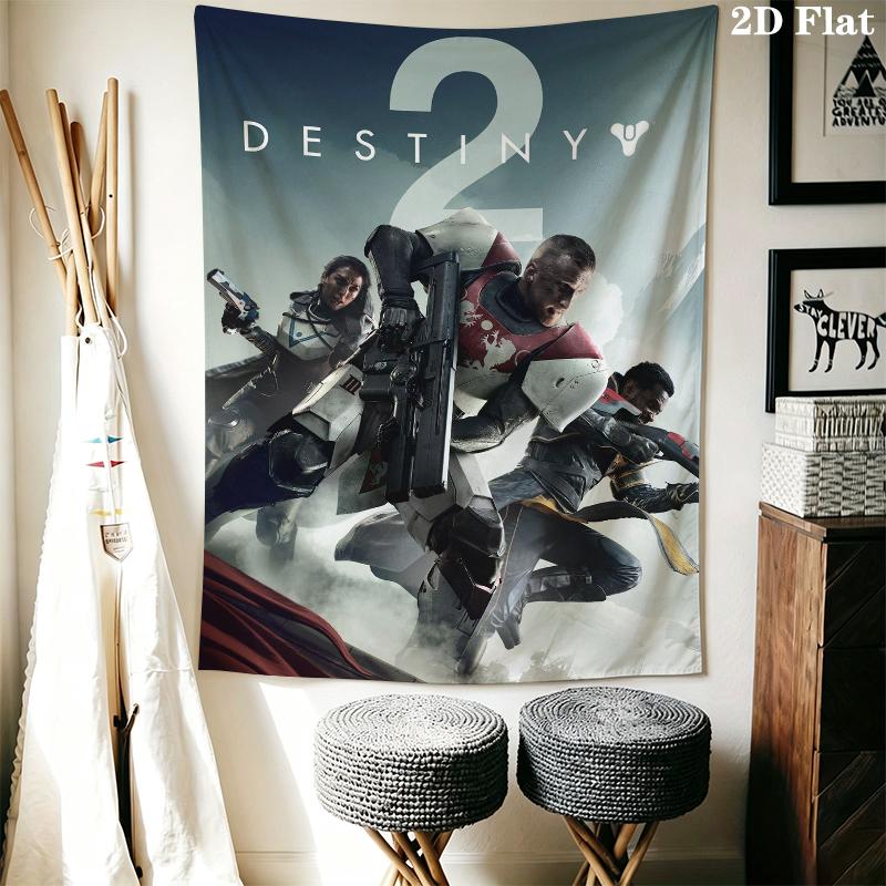 Tapiz de pared de Destiny 2 Colgante de pared estético Manta de tela impresa Tapices decorativos para dormitorio Sala de estar Decoración del hogar