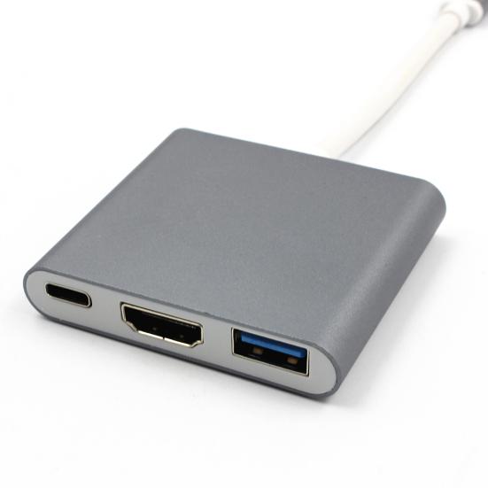 3 in 1 USB 3,1 Typ-C zu 4K UHD HDMI-kompatibel USB-C Hub Adapter Konverter für Macbook