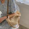 Yogodlns Sommer Stroh Umhängetasche für Damen Rattan Handgefertigt Strandtaschen Urlaub Gewebte Tragetasche Reise Große Kapazität Achseltasche