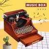 Phonograph Jewelry Music Box Retro Typewriter Rotating Music Box Classic Home Decor Sewing Machine