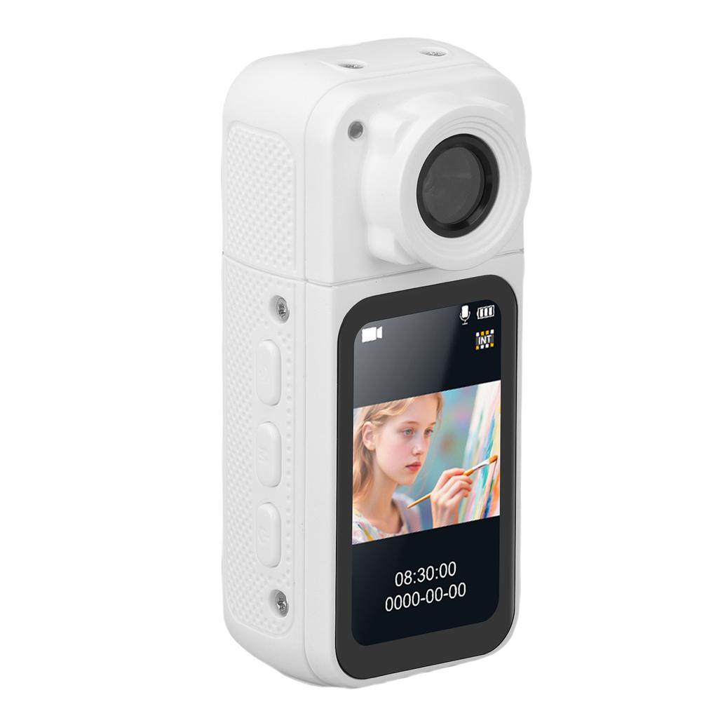 1080P Thumb Action Camera Magnetic Recording POV Wearable Portable Camcorder for Cycling Travel Pet Vlog 180 Degree Rotatable