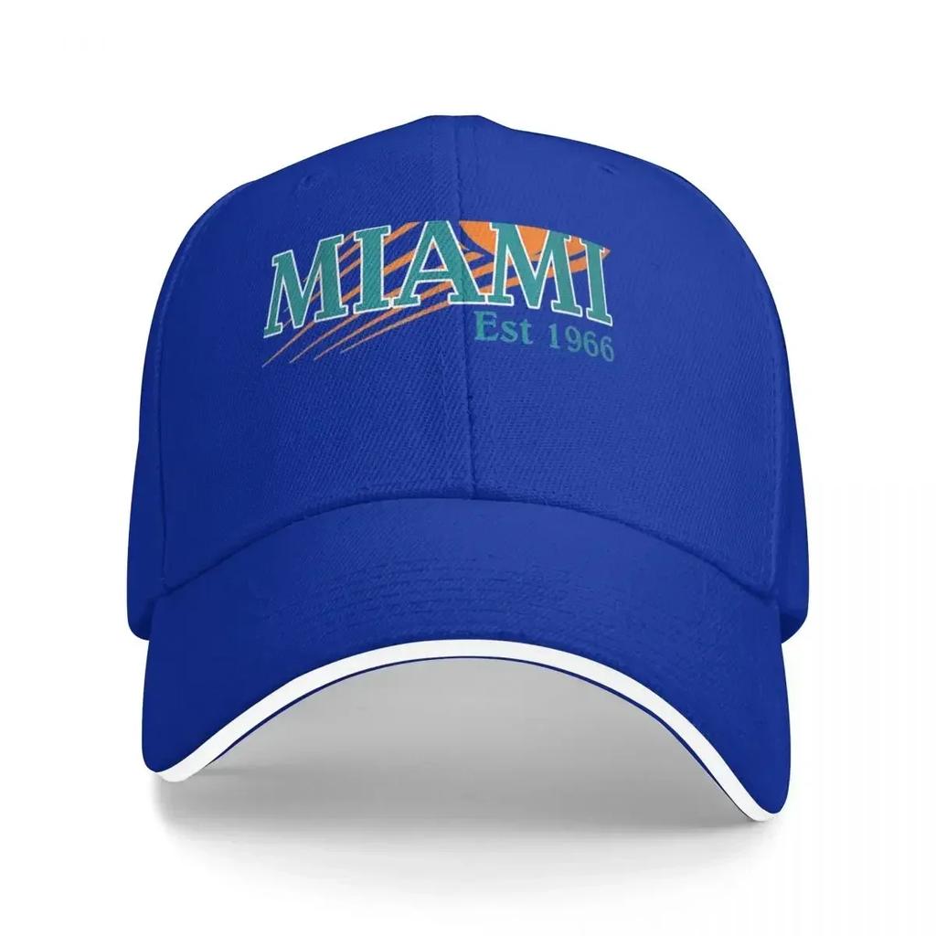 Miami Est 1966 Sports Team Athletic Novelty Dolphin Baseball Cap Custom Cap Hat Baseball Cap Mountaineering Unisexs Hats WoUnisexs