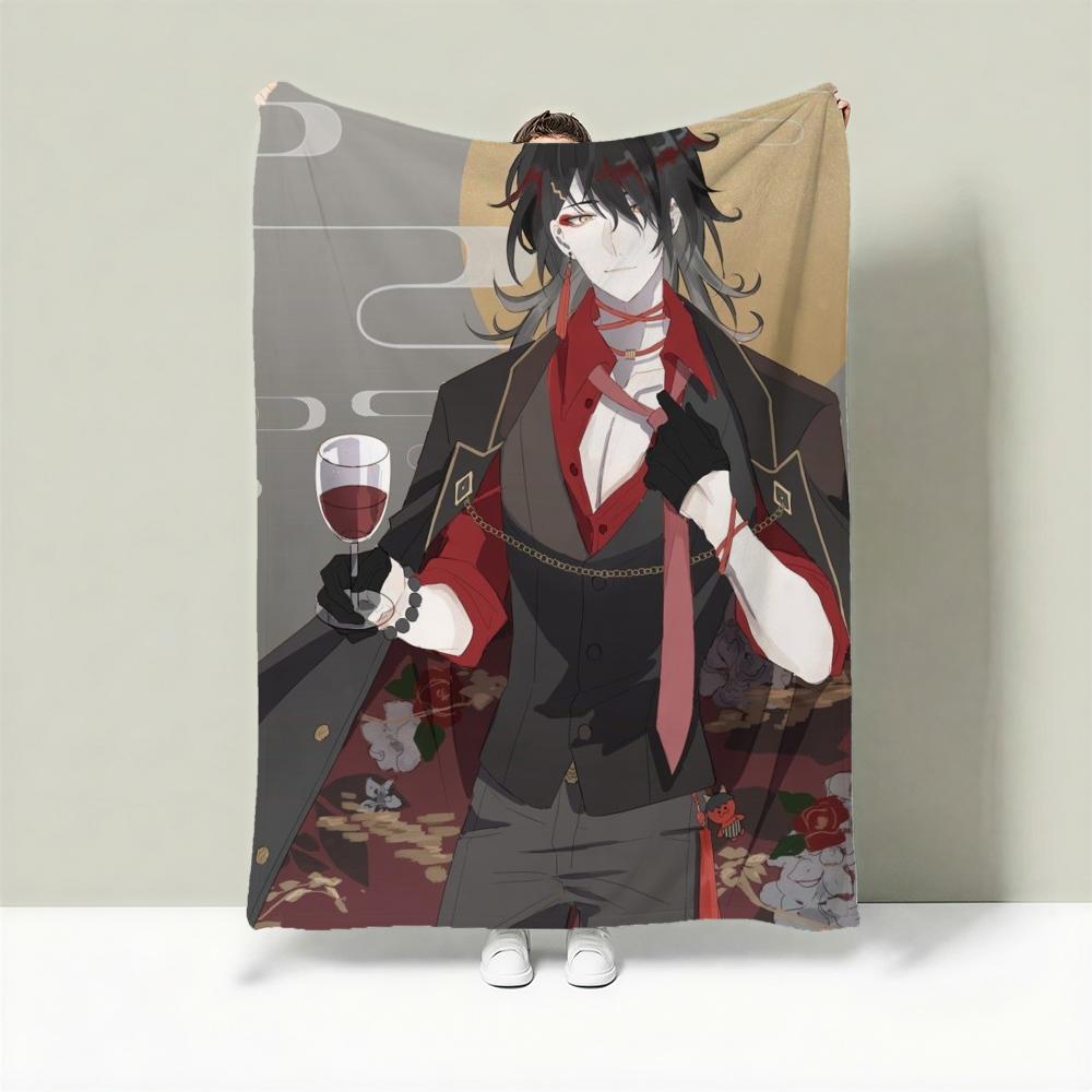 

Character V-Vox Akuma Throw Lightweight 240g Flannel Blanket Soft Skin-friendly for Summer Cooling 75cmx90cm