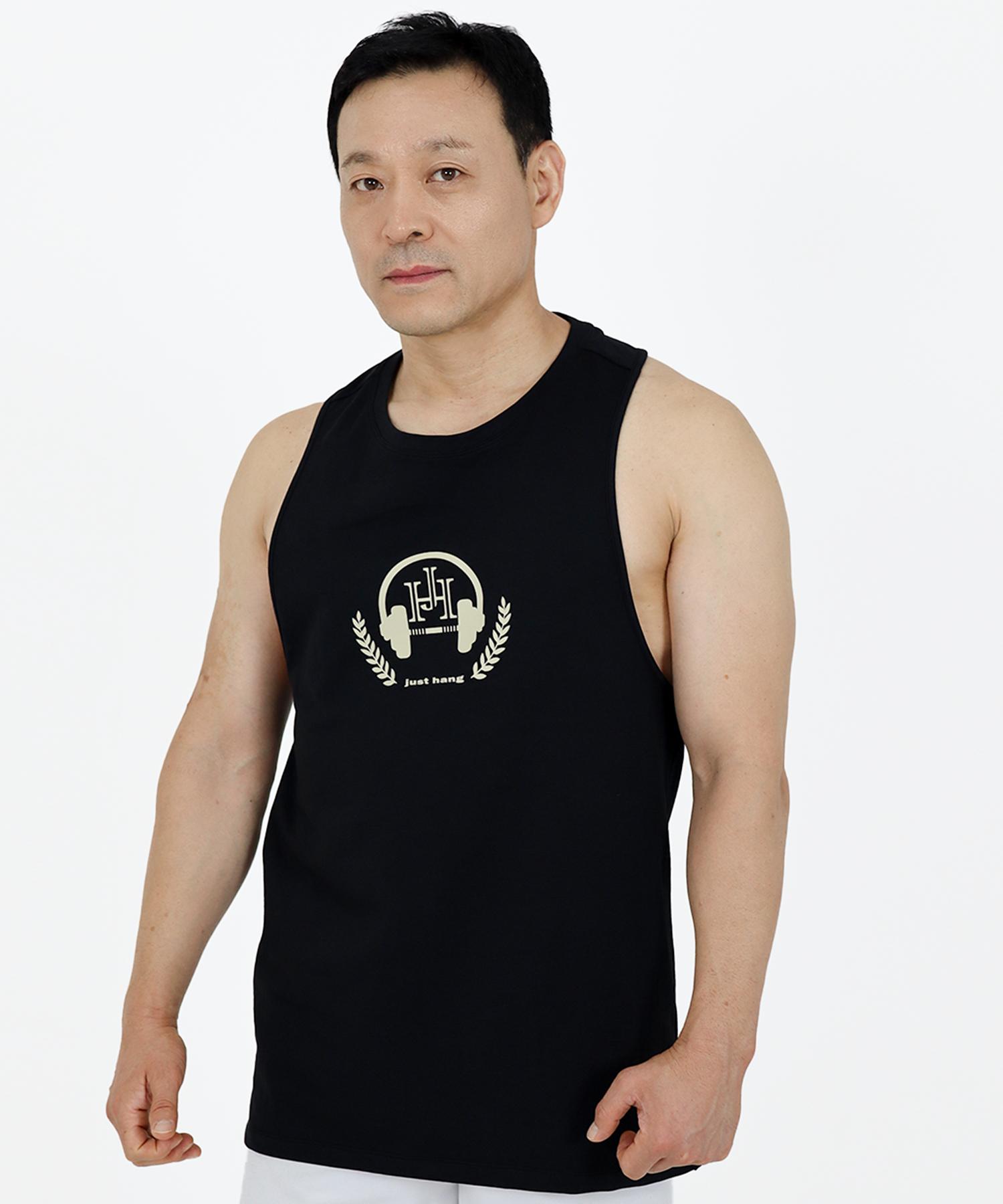 Just Haeng Ivory Laurel Black Sleeveless 1
