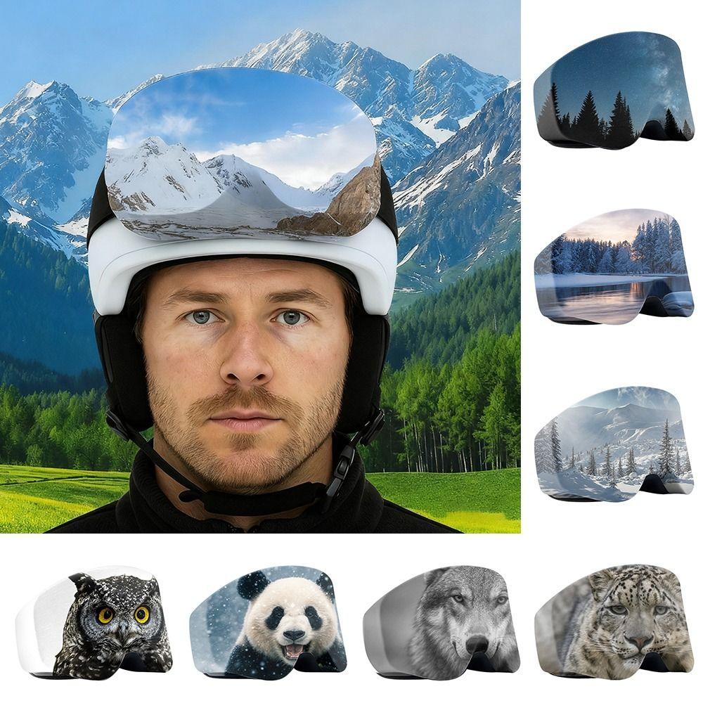 Scratch Protection Snowboard Goggle Cover Microfiber Material Protective Lens Cover  Ski Equipment