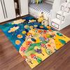 Colorful Cartoon Village Pattern Carpet with Trees and Clouds Design Suitable for use as an anti-slip for living room bedroom sofas