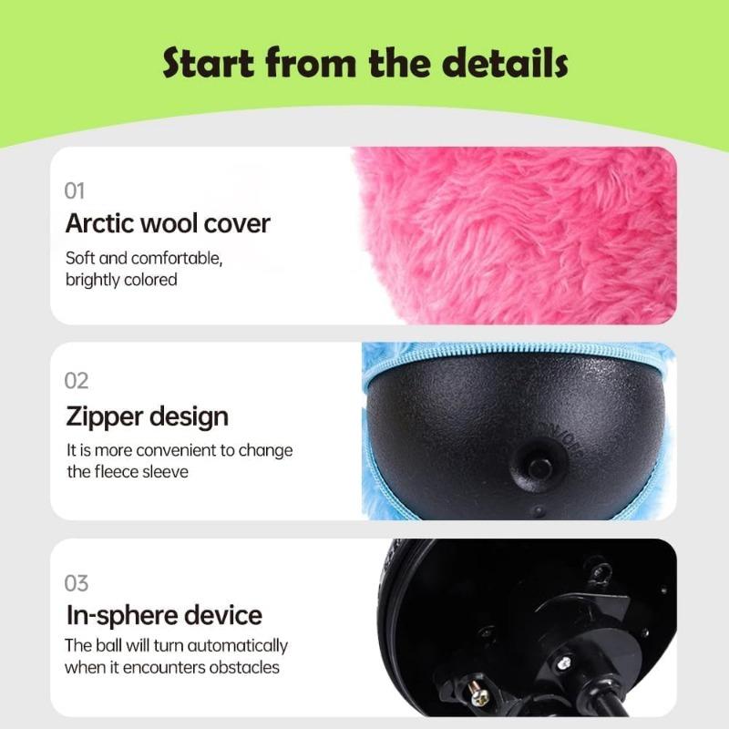 Rolling Ball Toy, Anti-Anxiety Automatic Moving Interactive Ball for Dogs and Cats