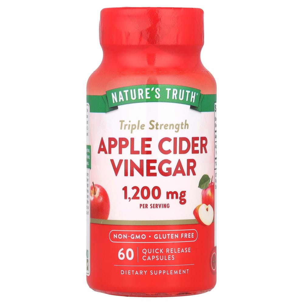 

Nature s Truth Triple Strength Apple Cider Vinegar 1200mg, 60 Capsules