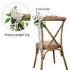 Wedding Chair Back Flower Elegant Artificial Flowers and Leaves Outdoor Wedding Aisle Decoration 50x13cm