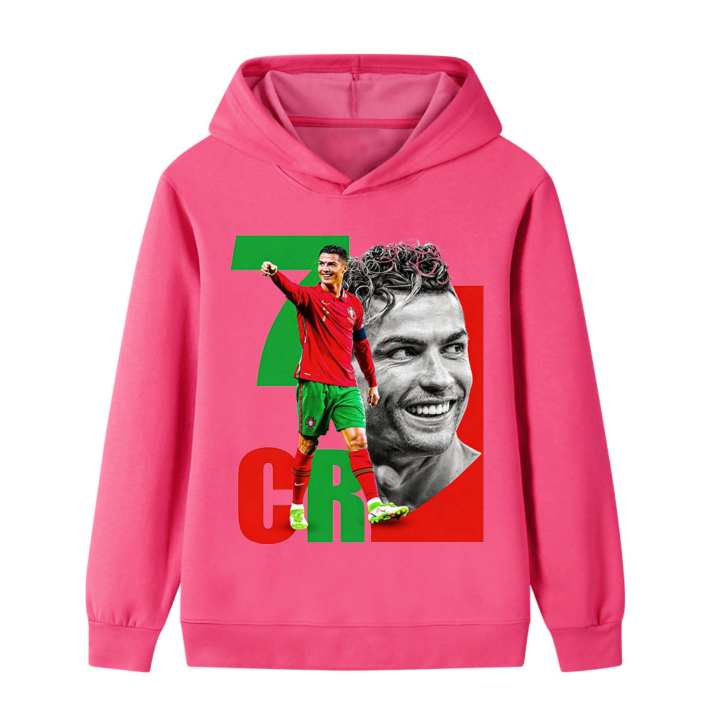 Autunno 2026 Felpa Casual per Bambini Felpa Sportiva per Ragazzi e Ragazze Stampa Ronaldo 2-14 Anni Moda Bambini Top a Felpa