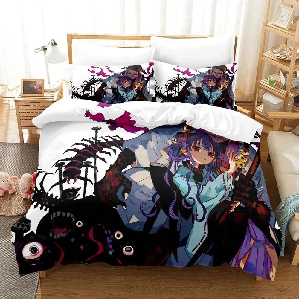 Ground-Bound Boy Hanako-Kun Toilet-Bound Bedding Set Duvet Cover Sheet Printed Pillowcase Full Queen King Size Comforter Bedroom 135x200cm