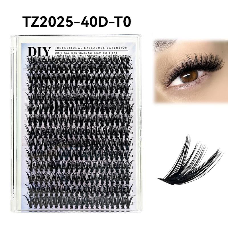 300 Cluster Set Curly Cross-Border DIY Mixed Grafted Dense False Eyelashes