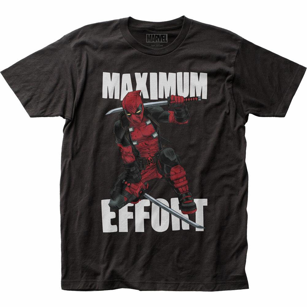 Deadpool Maximum Effort T Shirt Licensed Marvel Comic Book Movie Tee New Black S