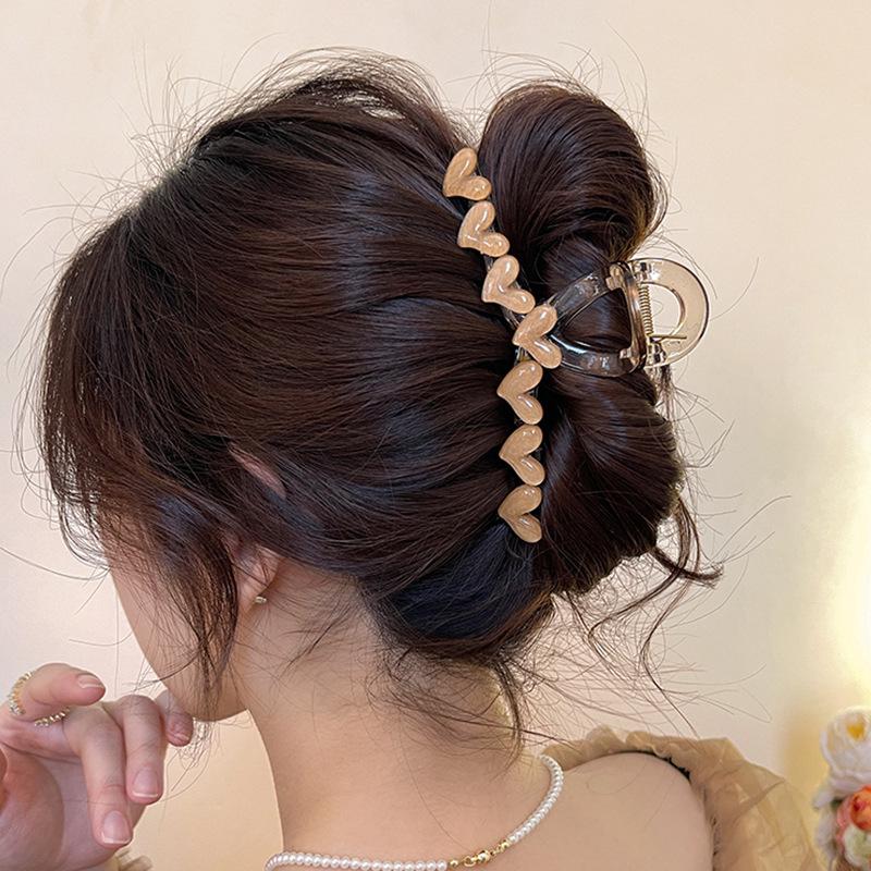 Elegant Large Hair Claw Clip for Thick Hair - High-End Korean Updo Shark Clip