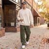 Men's Corduroy Wide Leg Pants Casual Relaxed Fit Long Trousers for Everyday Wear