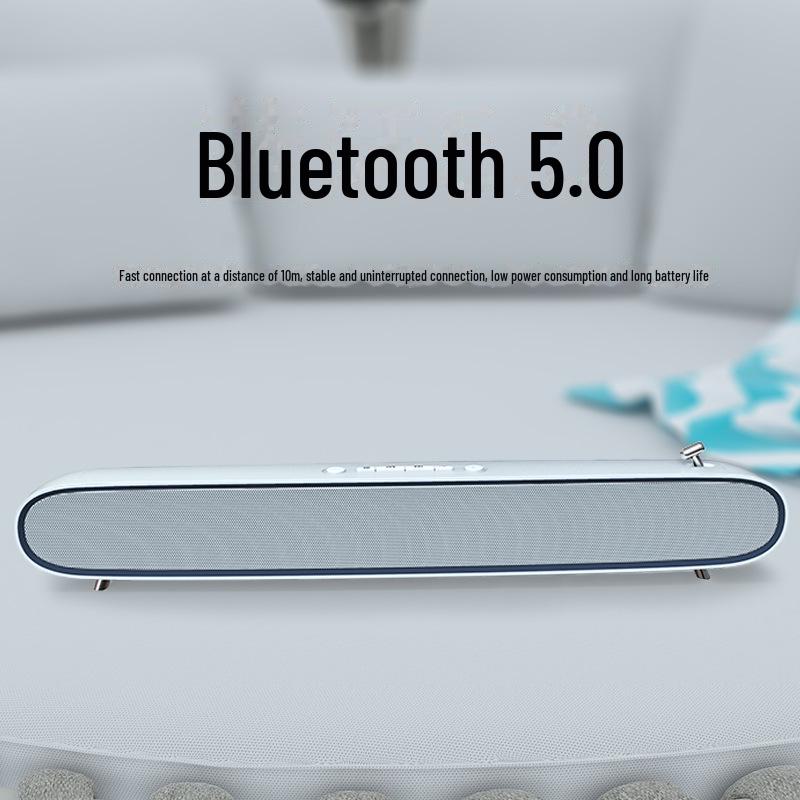 

Настольная колонка Bluetooth Echo Wall с двумя сабвуферами белый
