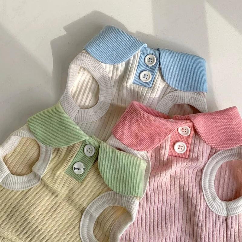 Striped POLO Shirt for Cats & Small Dogs - Summer/Spring Wear