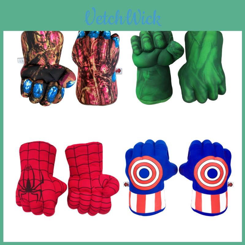 Superhero Hulk And Spiderman Plush Toy Boxing Gloves For Kids
