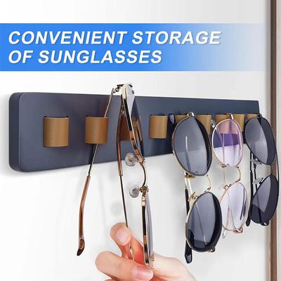 Wooden Eyeglass Storage Rack Wall Mounted Sunglasses Storage Shelf Glasses Display Rack Eyewear Holder Household Organizer