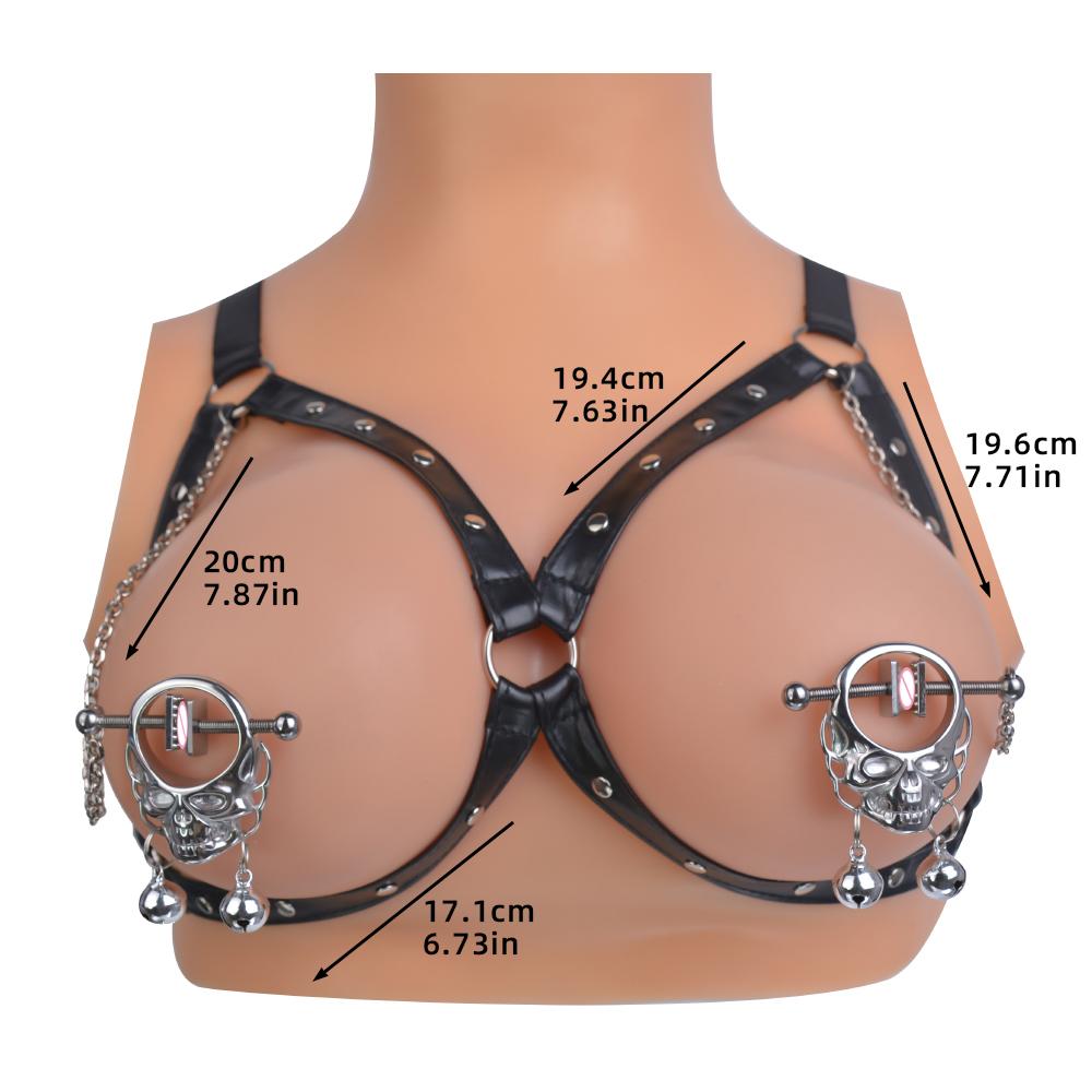 QKKQ Nipple Clamps with Choker Metal Non-piercing Nipple Clips BDSM Bondage Breast Attachment Nipple Clamps Sex Toys for Women