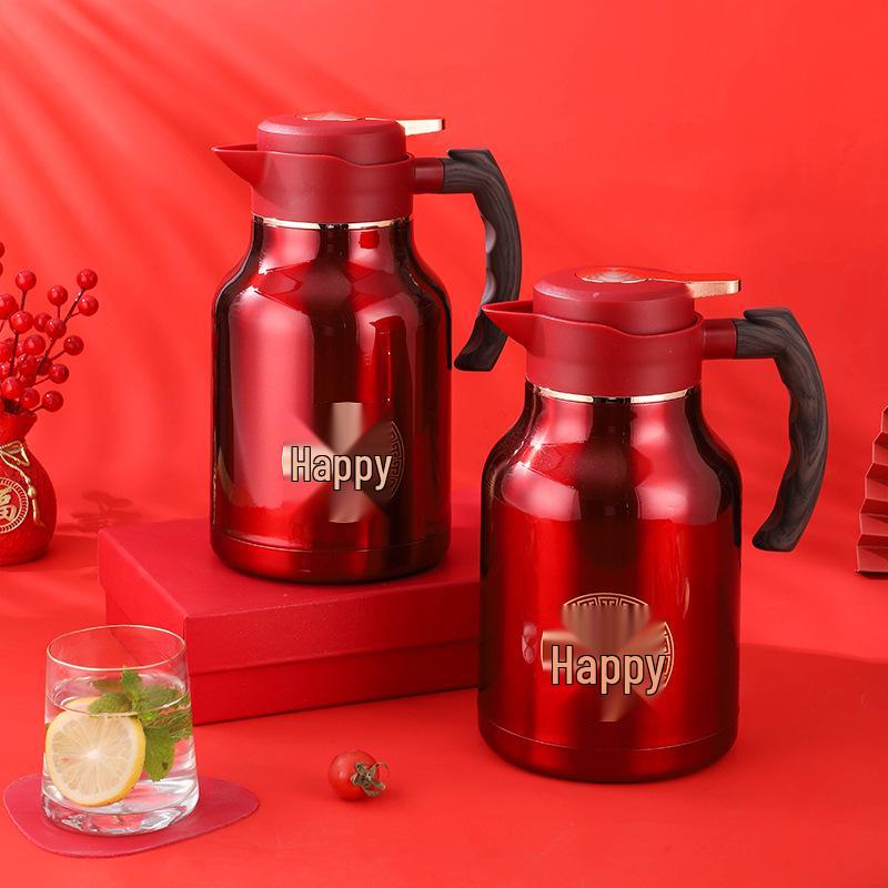 304 Stainless Steel Insulated Double-Layer Kettle for Hot Water, Ideal for Weddings and Home Use