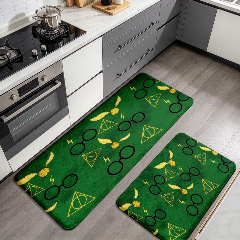 Harry Potter Flannel Kitchen Mat Christmas Soft Area Rug Non Slip Floor Carpet Home Decoration