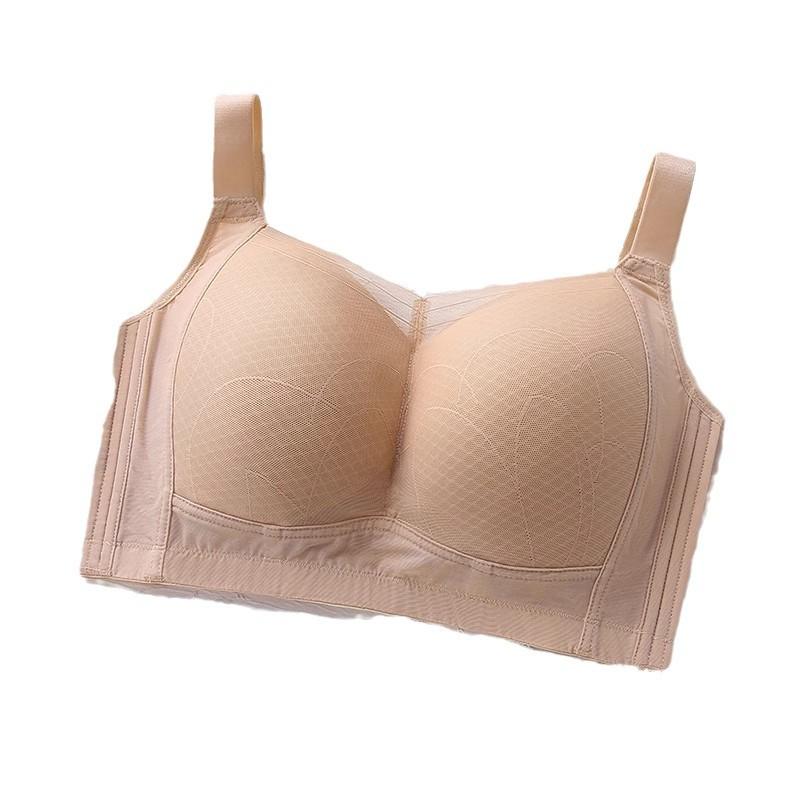 Traceless Thin Breathable Breast Collection Upper Support Anti-sagging Full Cup Adjustment Bra