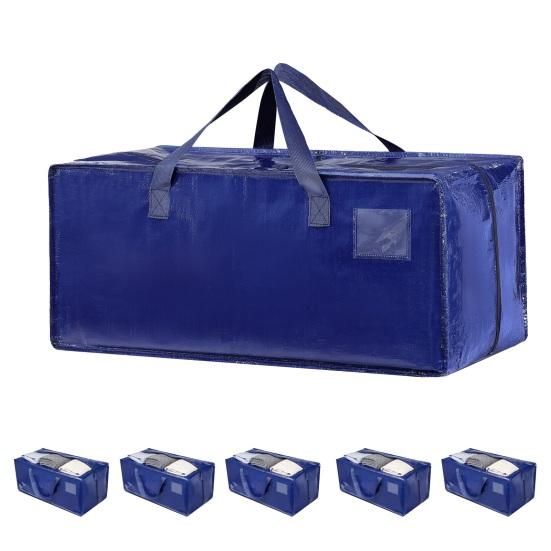 Waterproof Moving Bag Extra Large Heavy Duty Storage Tote Foldable Storage Bag with Backpack Straps Zippers Reinforced Handles for Packing Dorm