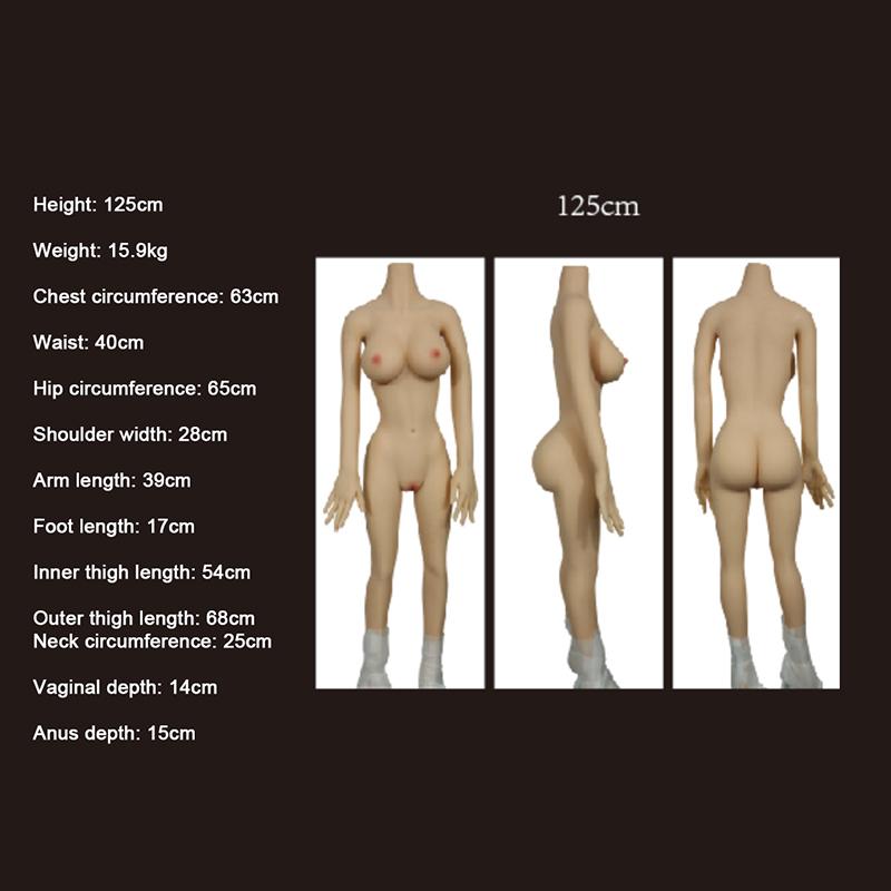 125CM celotělová silikonová sexuální panenka Realistická vaginální mužská masturbace mužské dospělé hračky masturbátor produkty