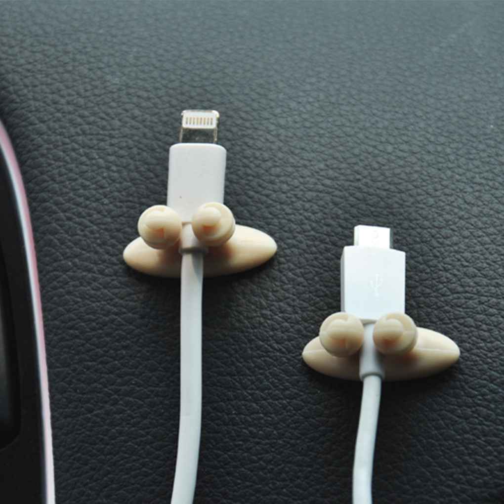 8 szt./partia Klips do przewodów samochodowych Klips USB Stały klips do kabla USB Uchwyt na kabel do ładowania Zapięcie na przewód ładowarki samochodowej