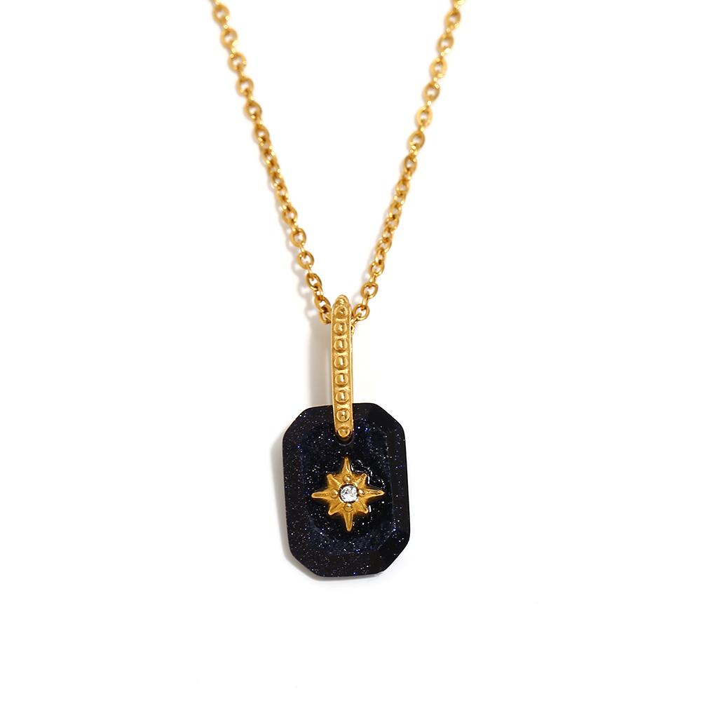 MamacitaSlay Y2K Color Acrylic Eight Pointed Star Pendant Necklaces For Women Stainless Steel Women's Jewelry Accessories Gift