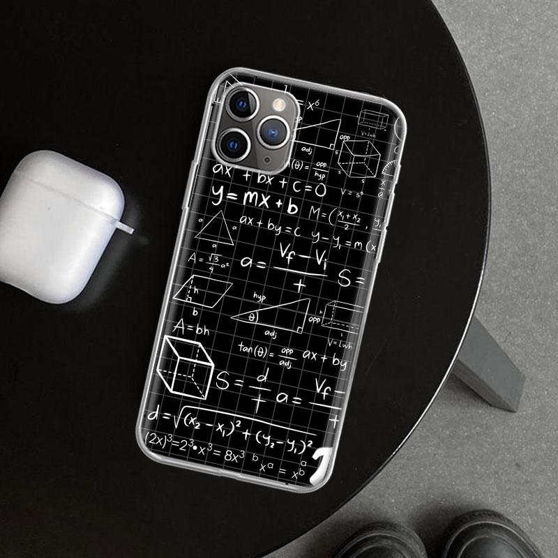 Physics Chemical Mathematics Phone Case Cover for iPhone 11 12 13 Mini 14 15 Plus 16 Pro Max 17 Air 7 8 + SE Art Customized Fund