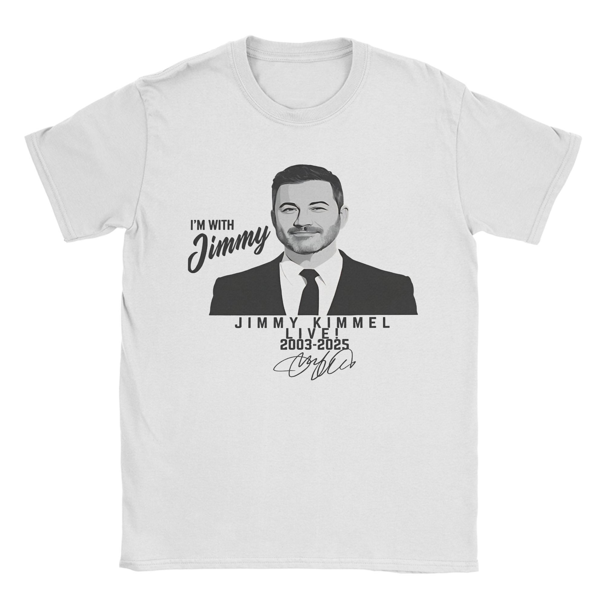 

Oversized T Shirt Jimmy kimmel Signature 2003-2025 Cotton T Shirts Trending Tee Shirt for Male Summer Short Sleeve Top Tees 5XL різнокольоровий