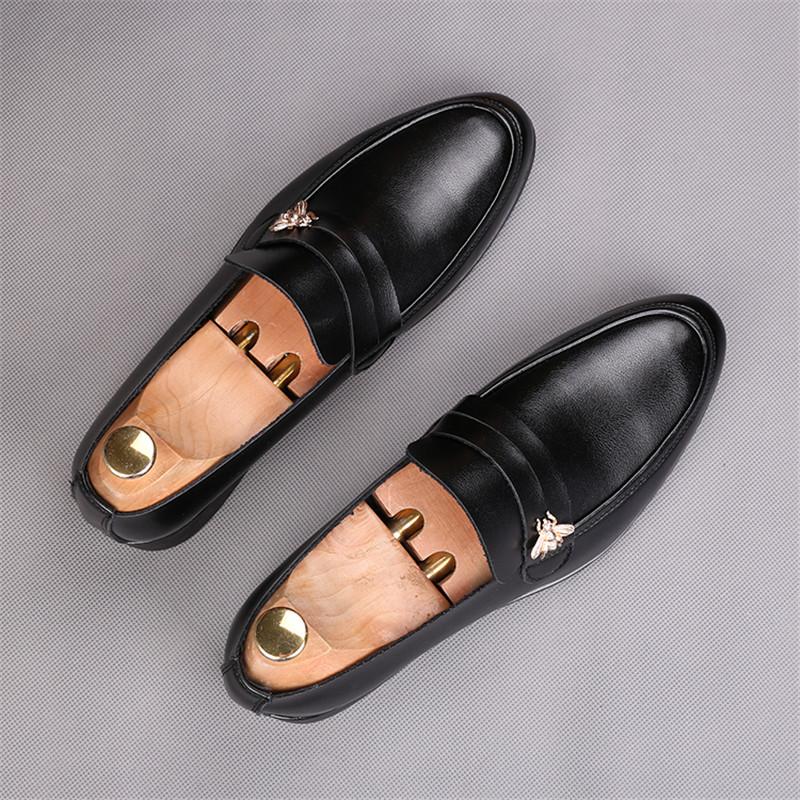Fashion Fashion New Men's Black White Soft  Leather Flats Shoes Male Driving Loafers Homecoming Wedding Dress Zapatillas Hombre