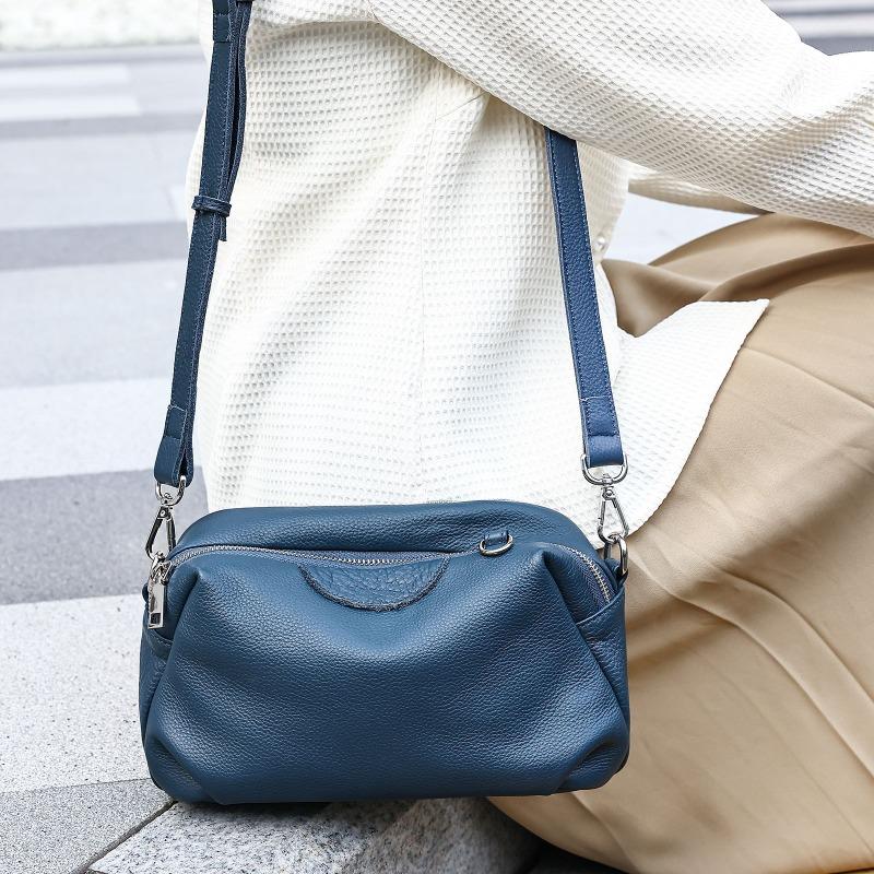 Die erste Schicht aus Rindsleder, kleine quadratische Tasche, weiches Leder, schräge Umhängetasche, alle lässigen Umhängetaschen