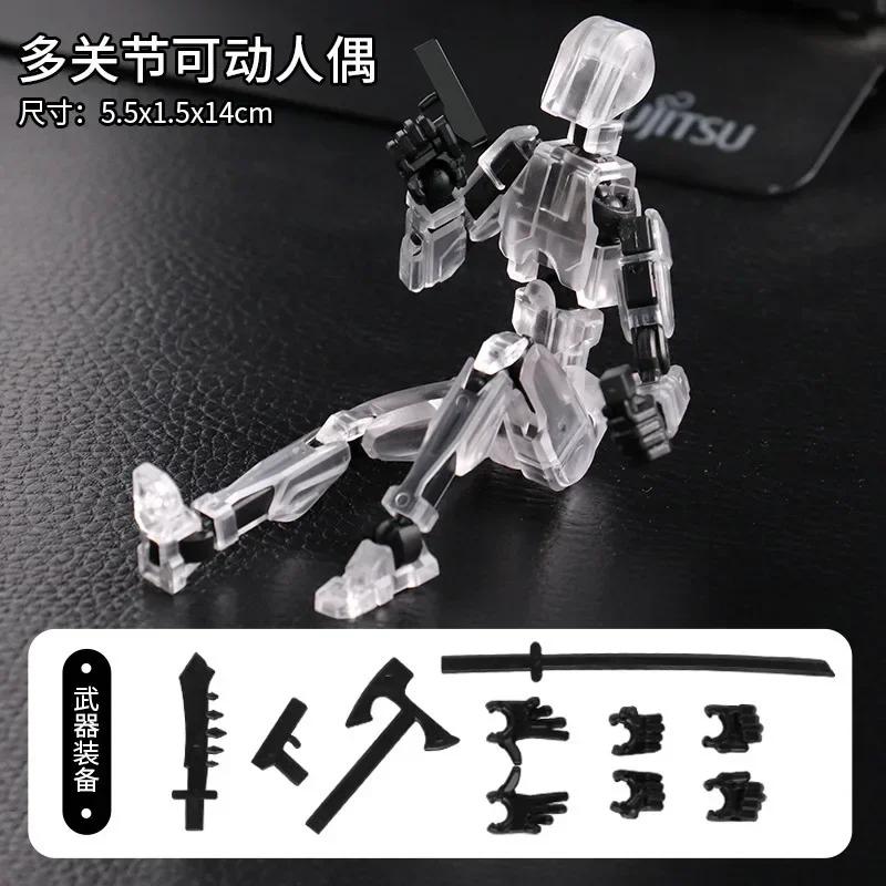 Action Figure Lucky Robot 13, Action Figure Robot Mobile Multi-Articolato Stampata in 3D, Action Figure Robot Dummy 13 per Bambini Adulti