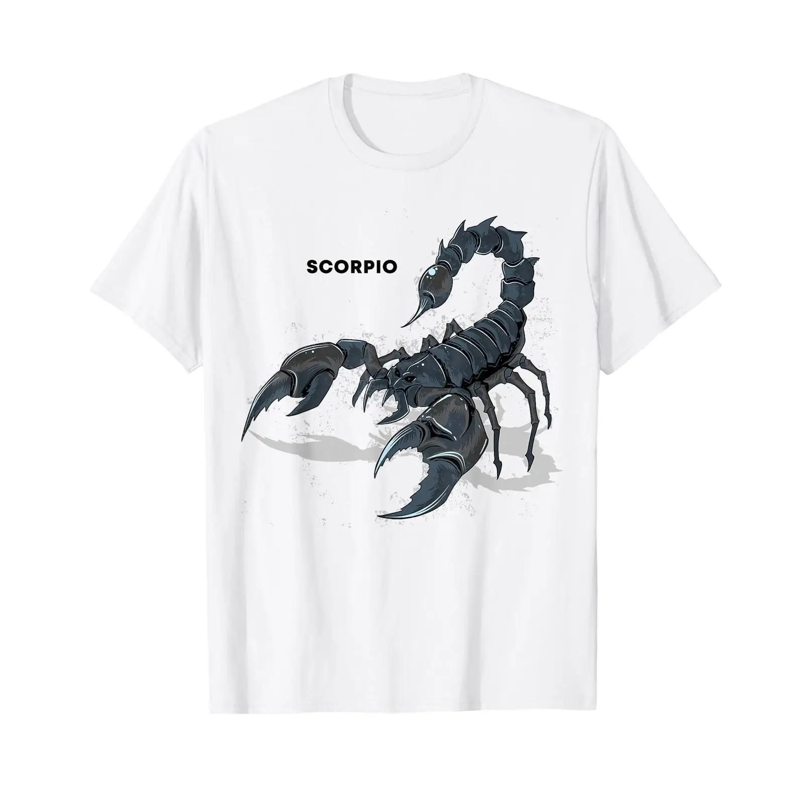 

Zodiac Scorpio T Shirt blue vintage Washed Stylish Slightly Versatile Breathable designer clothes Unisex Stretched Soft 5XL різнокольоровий