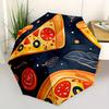 1pc Pizza Slice Automatic Open/close Folding Compact Umbrella, 8-Rib Sturdy Canopy, Lightweight Portable, Everyday Use, Gift, Outdoor Umbrella, Travel
