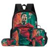 Sada 3 kusů s batůžkem Ronaldo s přední kapsou, termotaškou na oběd, penálem CR a batohem Hvězda fotbalu