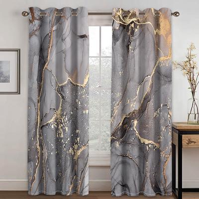 Perdele din marmură cu 2 panouri, violet, roz, aur, gri, perdele pentru dormitor de lux, living, bucătărie, fereastră decor