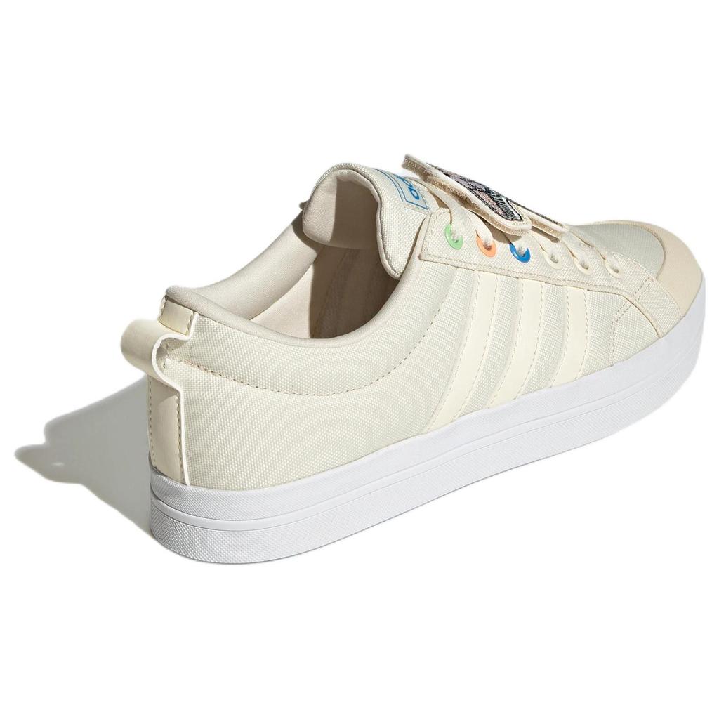 Adidas Neo Bravada Fabric Leather Comfortable Casual Low-Top Skate Shoes Unisex Sneakers Beige HP9680