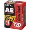 TDK Audio Cassette Tape AE 120 Minute 11-Pack [AE-120X11G]