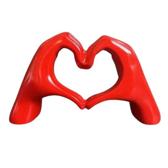 Valentinstag Herz Handornament Herzform Geste Harzstatue Skulptur Heim Büro Hochzeitsparty Romantische Dekoration